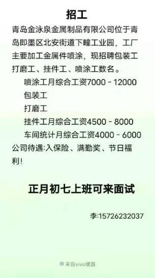 喷涂工招聘信息与职业概述最新概览