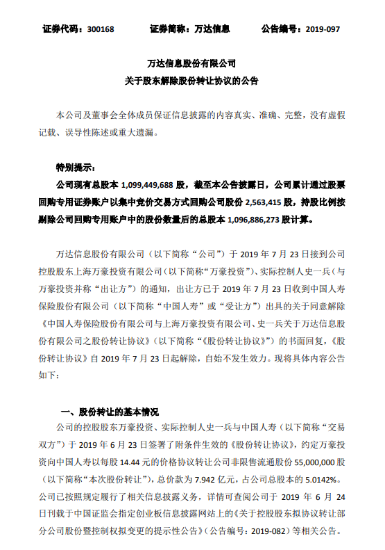 万达信息最新公告深度解析